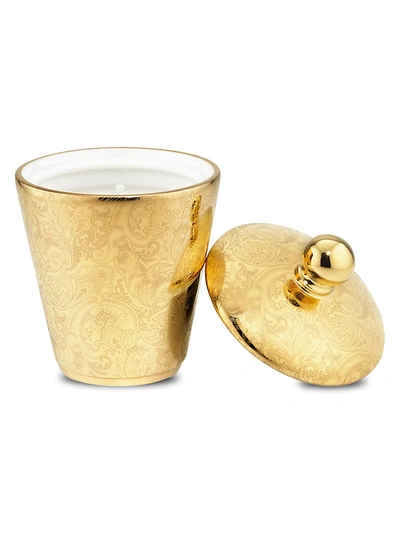 Shop Stefano Ricci Fine Paisley Royal Eagle Gold Candle In Silver