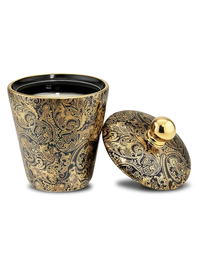 Shop Stefano Ricci Multicolor Paisley Royal Eagle Black Candle