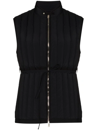 Shop Craig Green Quilted Drawstring Fastening Gilet In Schwarz