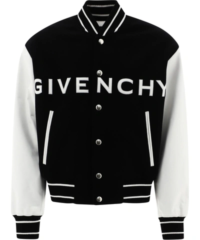 Shop Givenchy "" Reversible Bomber Jacket In Black
