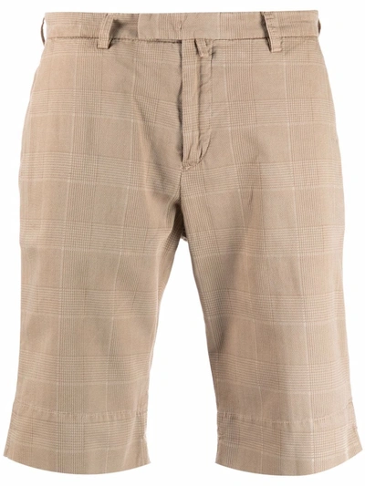 Shop Briglia 1949 Check-pattern Chino Shorts In Neutrals