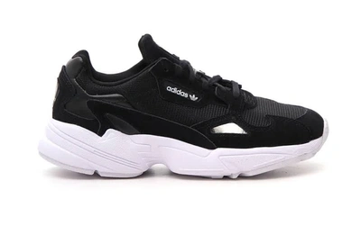 Shop Adidas Originals Ladies Falcon Sneakers In Core Black/cloud White In Black,white