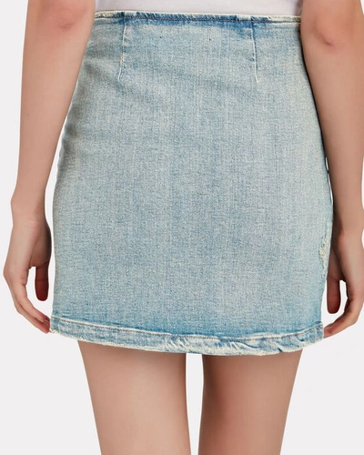 Shop Retroféte Willa Denim Mini Skirt In Romano