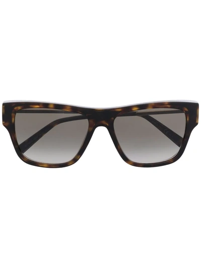 Givenchy Tortoiseshell Square-frame Sunglasses In Braun