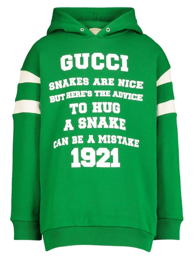 Shop Gucci Kids Hoodie For Unisex In Green