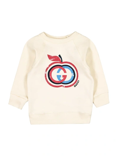 Shop Gucci Kids Sweatshirt For Girls In Beige