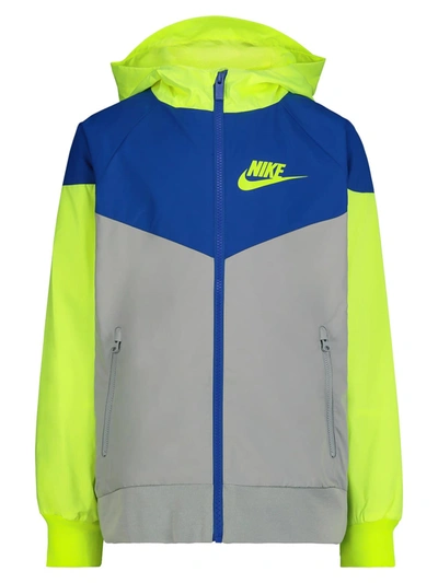 Shop Nike Kids Jacket For Boys' Sportswear Windrunner For Boys In Grey