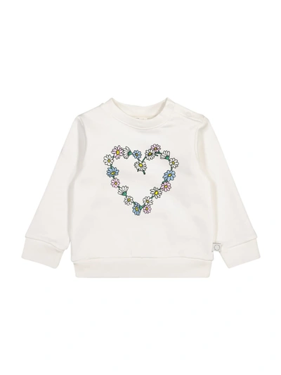 Shop Stella Mccartney Sweatshirt For Girls In Weiss