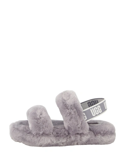 Shop Ugg Kids Sandals For Girls In Grey