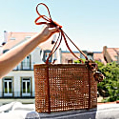Betsy & Floss Ayana Raffia Basket Bag In Basket