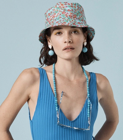 Shop Lele Sadoughi Lele X Solid & Striped Ditsy Floral Bucket Hat In Multi