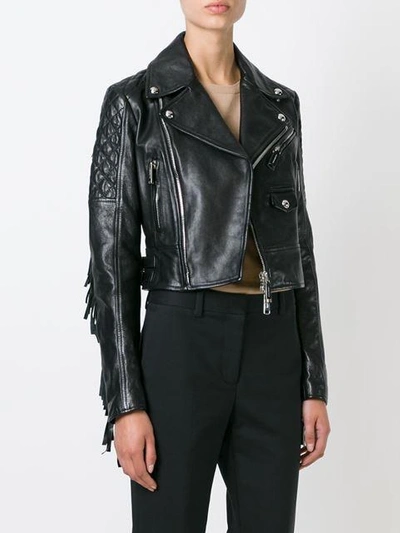 Shop Dsquared2 Cropped Biker Jacket