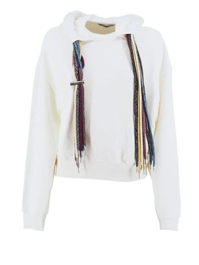 Shop Ambush Multicolor Drawstring Sweatshirt In White