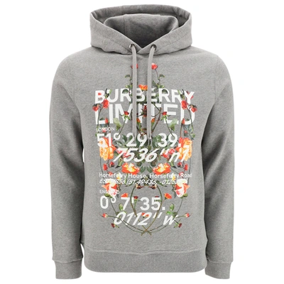 Shop Burberry Men's Hoodie Sweatshirt Sweat In Grey