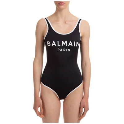 Shop Balmain Women's Swimsuit Swimming Costume Swimwear In Black
