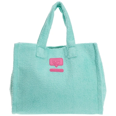 Shop Chiara Ferragni Women's Handbag Shopping Bag Purse  Eyelike In Light Blue