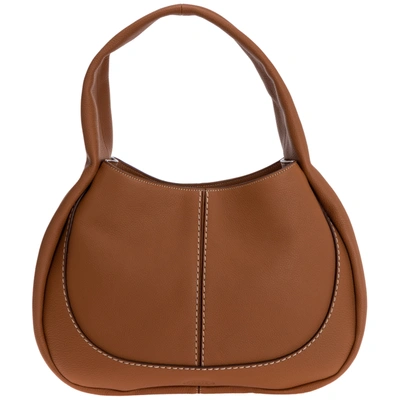 Shop Tod's Women's Leather Handbag Tote Shopping Bag Purse In Brown