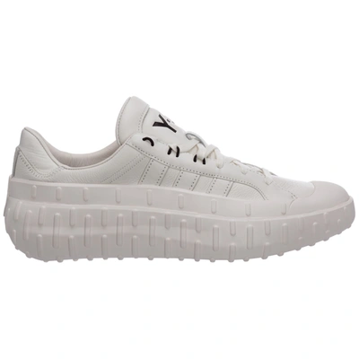Shop Y-3 Men's Shoes Leather Trainers Sneakers In White