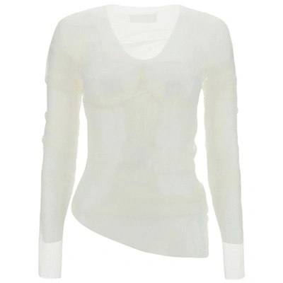 Shop Maison Margiela Women's Top Long Sleeve In White