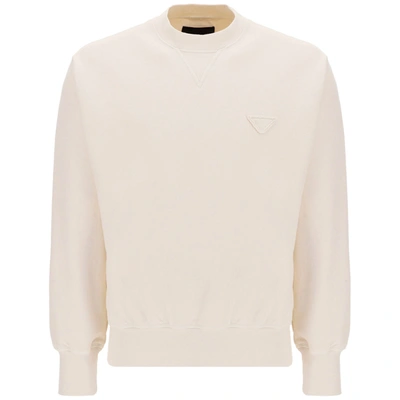 Shop Prada Men's Sweatshirt Sweat In White