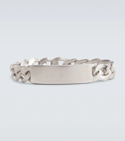 Shop Maison Margiela Sterling Silver Chain Bracelet