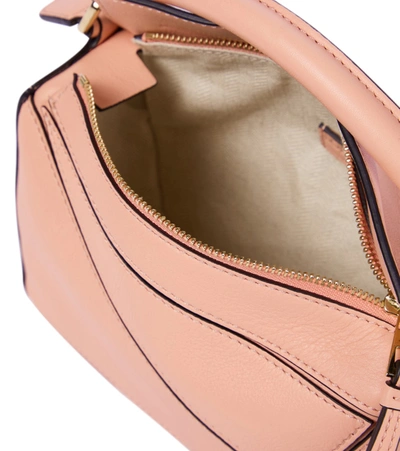 Shop Loewe Puzzle Mini Leather Shoulder Bag In Pink