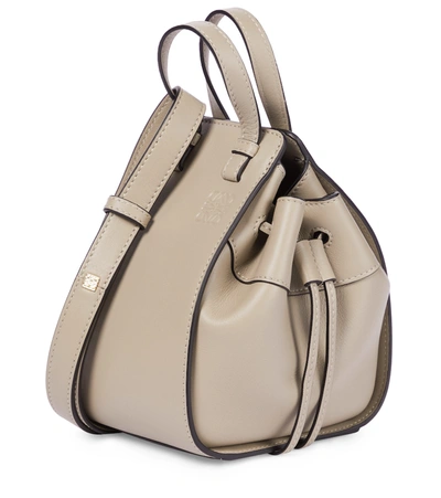 Shop Loewe Hammock Mini Leather Shoulder Bag In Beige