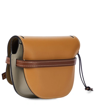 Shop Loewe Gate Small Leather Crossbody Bag In Brown