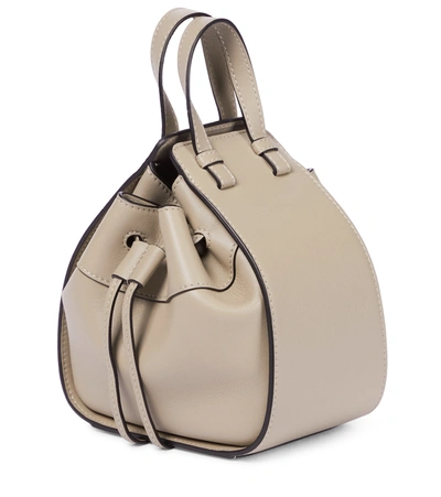 Shop Loewe Hammock Mini Leather Shoulder Bag In Beige