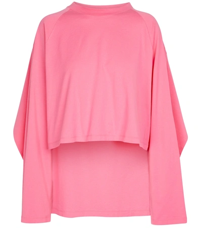 Shop Mm6 Maison Margiela Cotton Sweatshirt In Pink