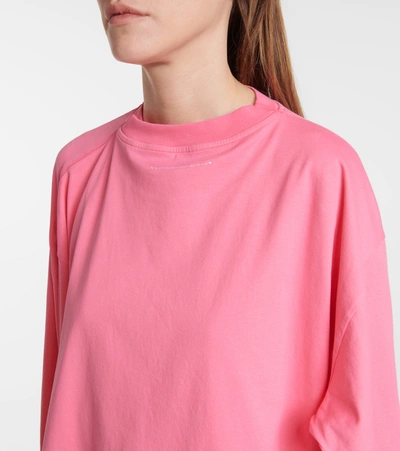 Shop Mm6 Maison Margiela Cotton Sweatshirt In Pink