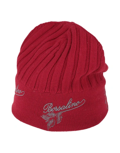 Shop Borsalino Hats In Maroon