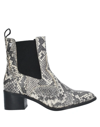 Shop Gioseppo Woman Ankle Boots Light Grey Size 6.5 Goat Skin, Elastane, Pigskin