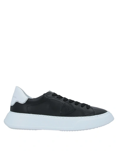 Shop Philippe Model Woman Sneakers Black Size 7 Soft Leather, Textile Fibers
