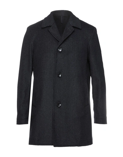 Shop Domenico Tagliente Man Coat Midnight Blue Size 40 Wool, Polyester, Cashmere