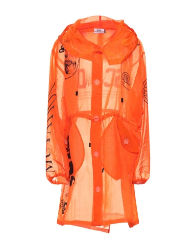 Shop Gcds Woman Jacket Orange Size M Polyamide, Polyester