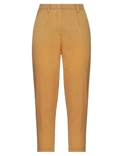 Shop Mason's Woman Pants Ocher Size 6 Wool In Yellow