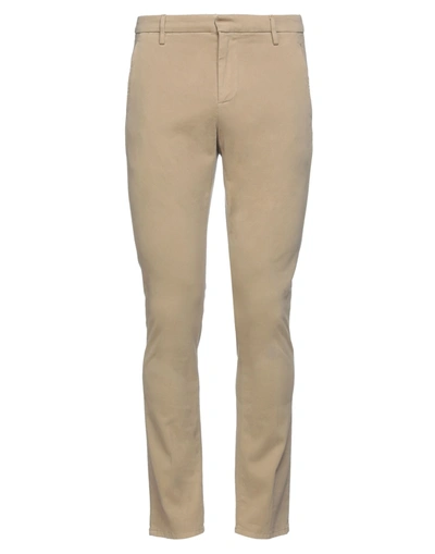 Shop Dondup Man Pants Sand Size 29 Cotton, Polyester, Elastane In Beige