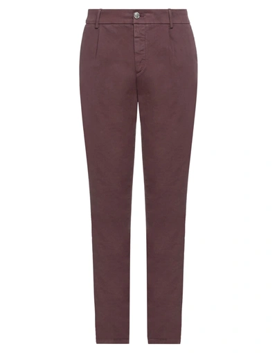 Shop Maison Clochard Pants In Maroon