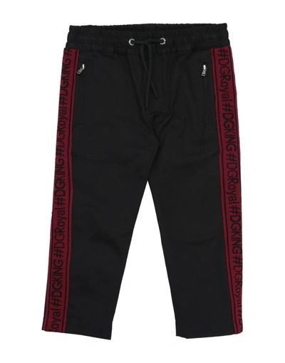 Shop Dolce & Gabbana Toddler Boy Pants Black Size 7 Cotton, Elastane