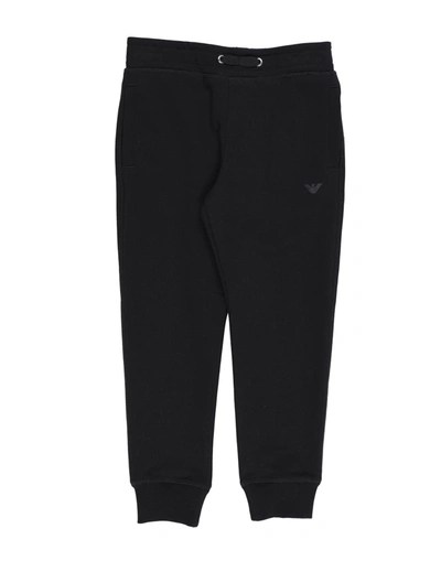 Shop Armani Junior Casual Pants In Black