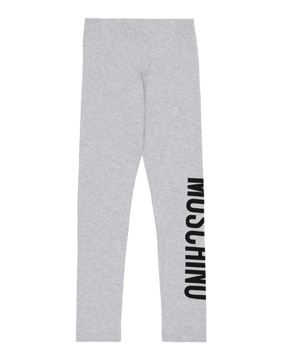 Shop Moschino Teen Leggings In Grey