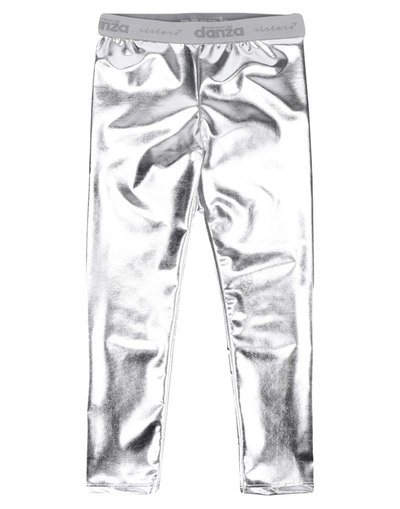 Shop Dimensione Danza Sisters Leggings In Silver
