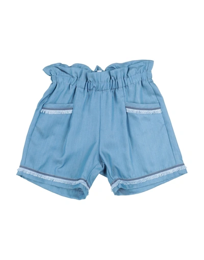Shop Aletta Shorts & Bermuda Shorts In Pastel Blue