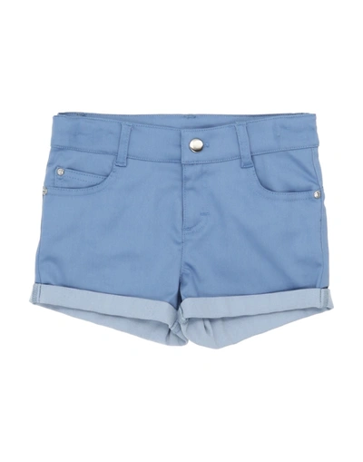 Aletta Toddler Girl Shorts & Bermuda Shorts Pastel Blue Size 6 Cotton, Polyester, Elastane In Blue