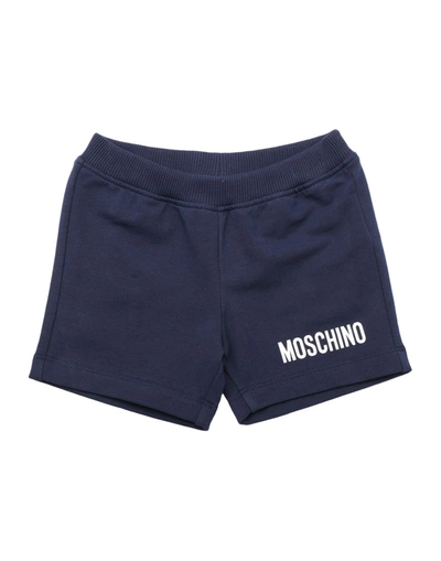 Shop Moschino Baby Shorts In Dark Blue