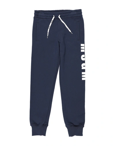 Shop Msgm Pants In Midnight Blue