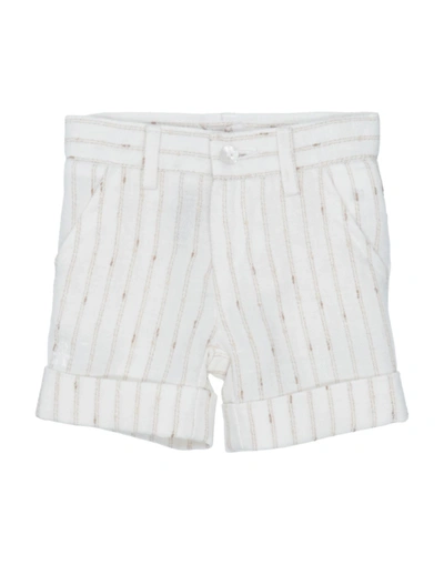 Shop Le Bebé Newborn Boy Shorts & Bermuda Shorts Ivory Size 3 Linen, Cotton, Polyamide In White