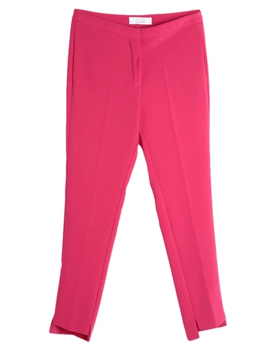 Shop Kaos Woman Pants Fuchsia Size 12 Polyester, Elastane In Pink
