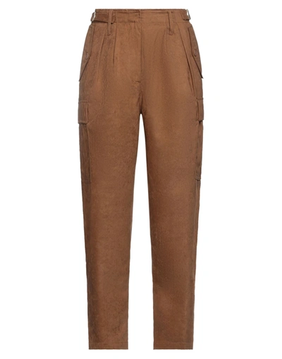 Shop Liu •jo Woman Pants Camel Size 6 Polyester In Beige
